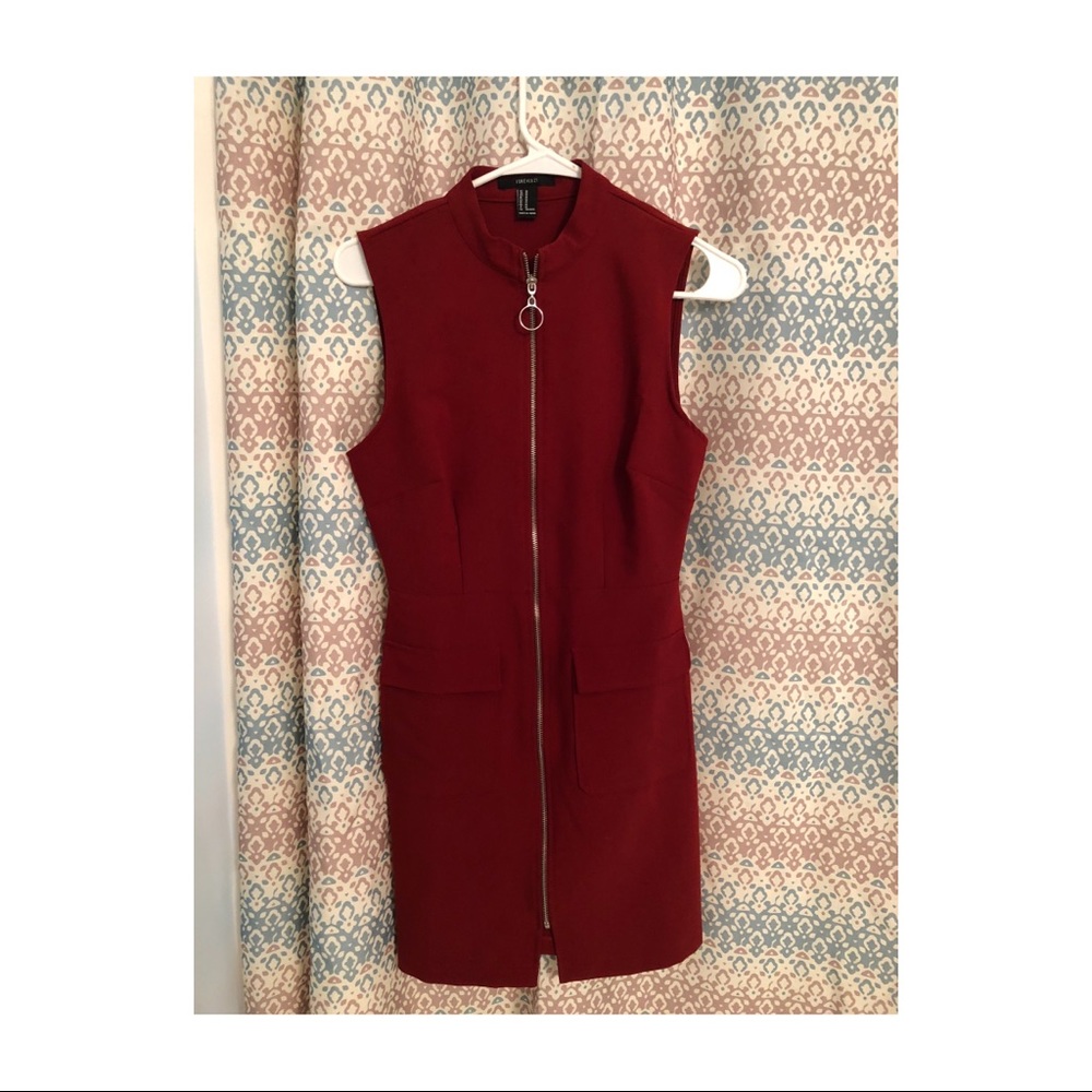 Burnt Orange Zip Up Forever 21 Dress 🎃 - Picture 3 of 5